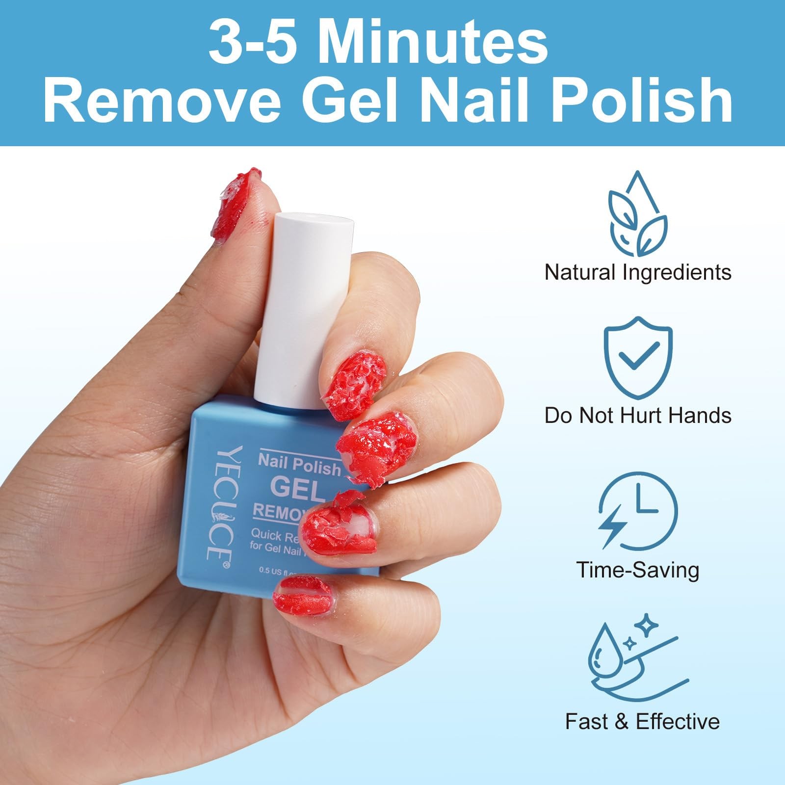 Gel Nail Polish Remover, Remover for Nails, 0.5 Fl Oz (Pack of 1)