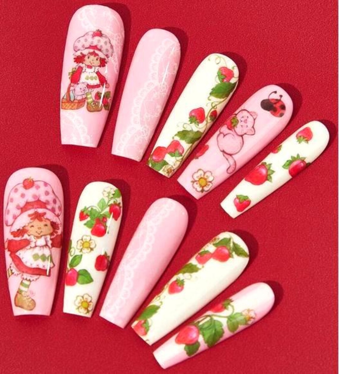 Set Of 3D Nail Decals Character Themed Nail Art Stickers
