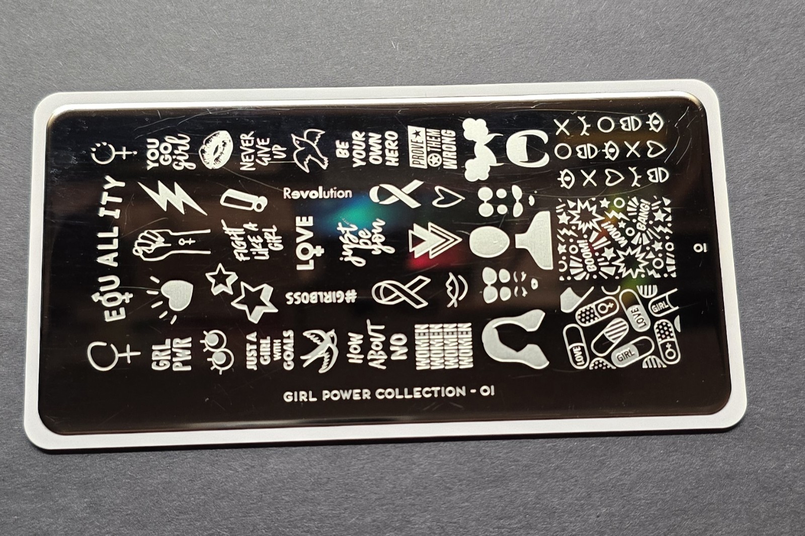 MoYou-London Girl Power Collection 01 Nail Stamp Plate Feminist Equality HTF