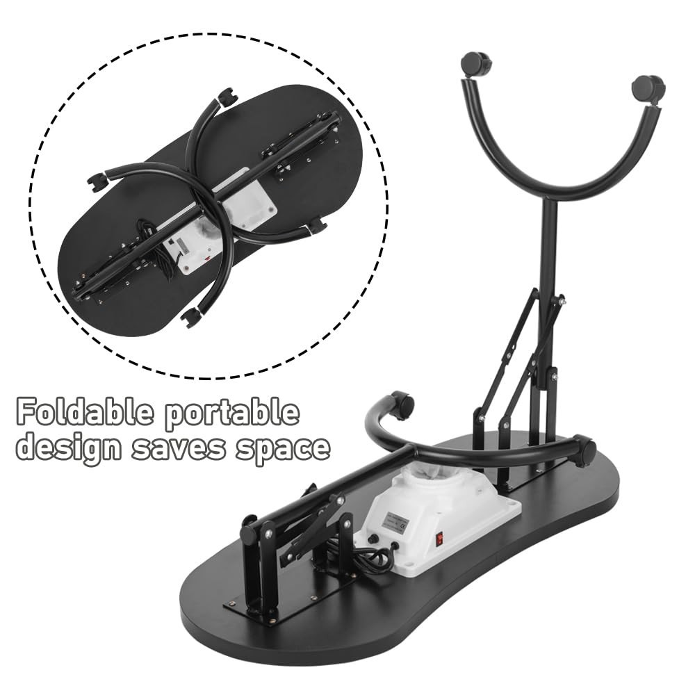Portable Folding Manicure Table with Fan, Bag – Black