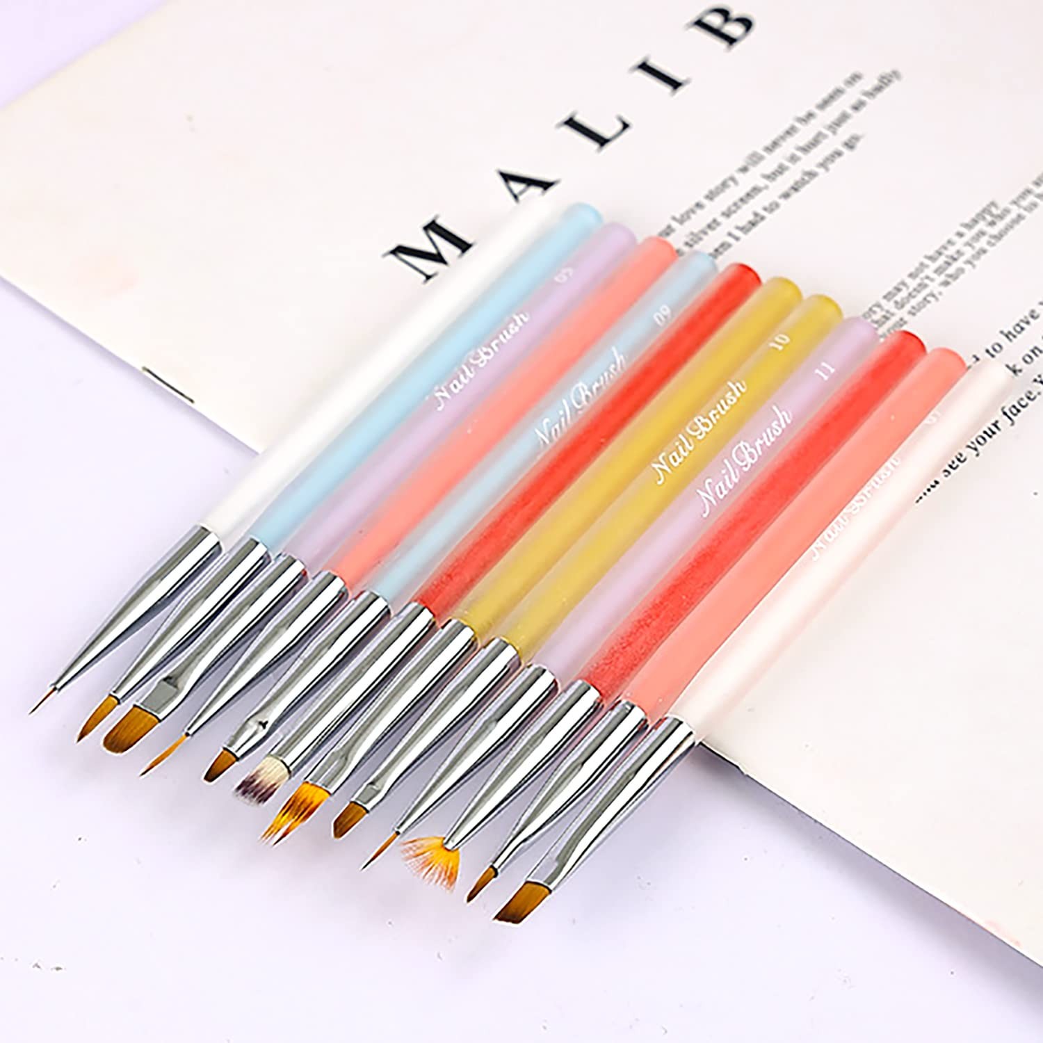 1pc Ombre Nail Brush, Acrylic Nail Art Brushes Nail Gradient Brushes Nail Pai…