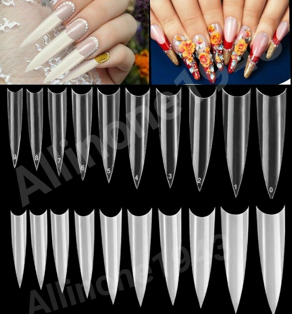 100pc XXL C Curve/Stiletto/French Square/Flat French Coffin Fake False Nail Tips