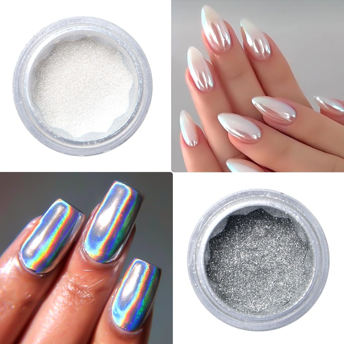 SUTOZMIWE Chrome Nail Powder and 3D F-137+G-427+D003+1pcG-261-05+6pcBrushes