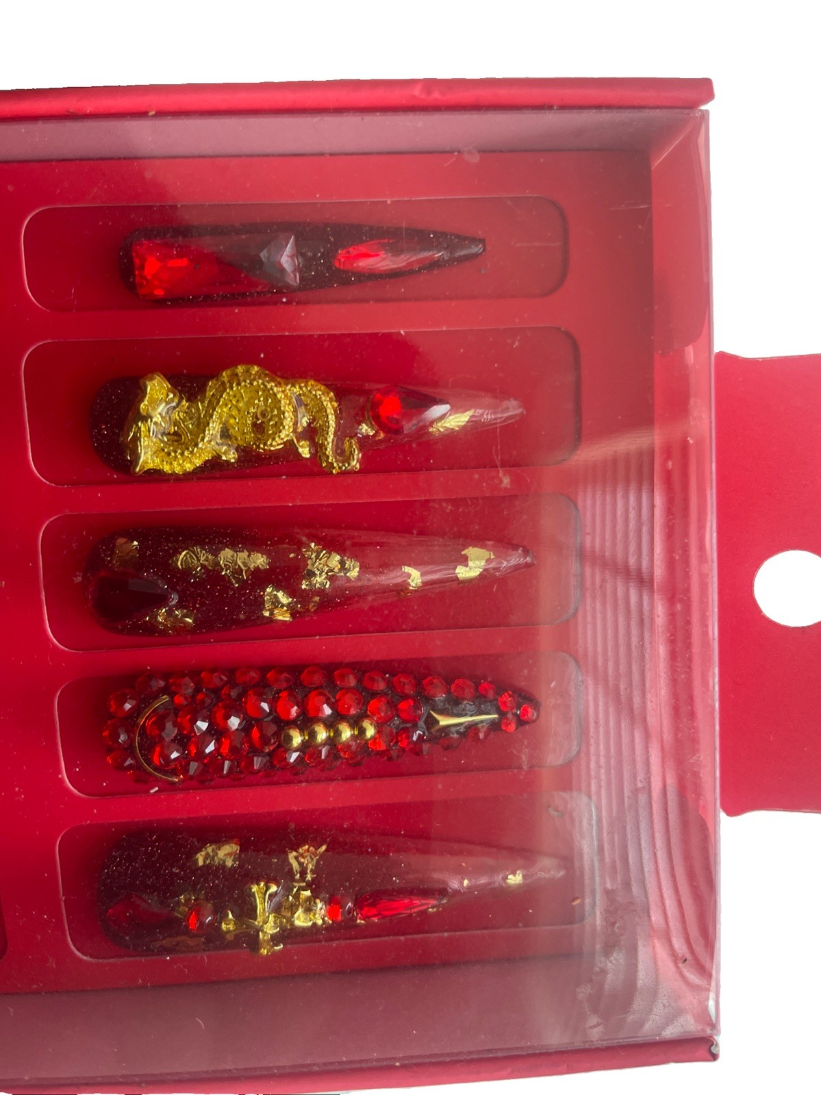Loveful 3d Press On Custom Designed Nail Set Size Small