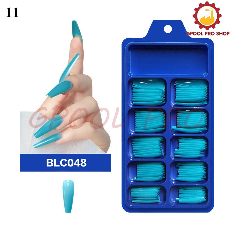 240/100PCS Full Cover Long Coffin Fake Nails Art Manicure False Nail Tips Matte