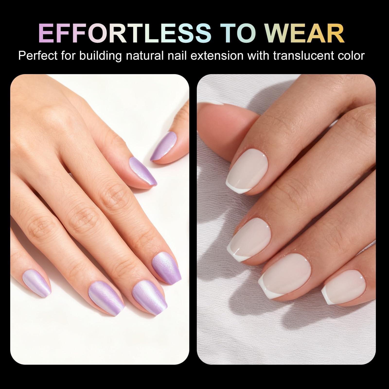 CyyaPeaap Short Coffin Nail Tips 12 Sizes 240Pcs Soft Gel PreShaped Nails, H…