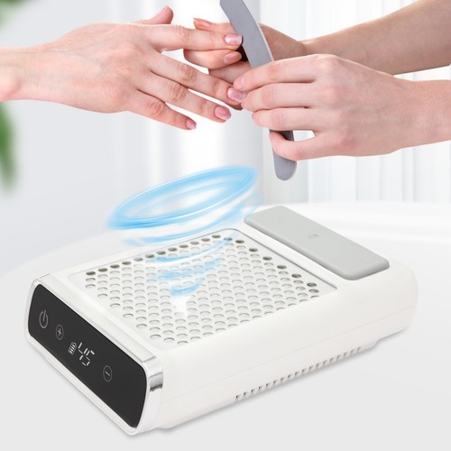 Nail Dust Vacuum Cleaner 4500rpm Adjustable Suction Nail Dust Collector LCD 80W