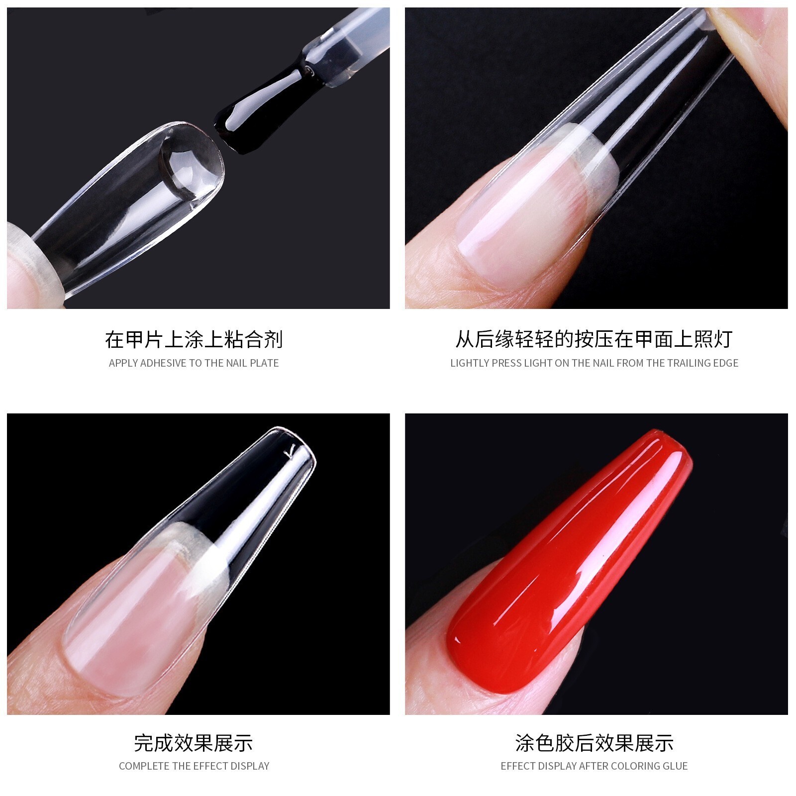 120pcs Press On Nails Coffin Square Oval Soft Gel False Nail Tips for Extensions