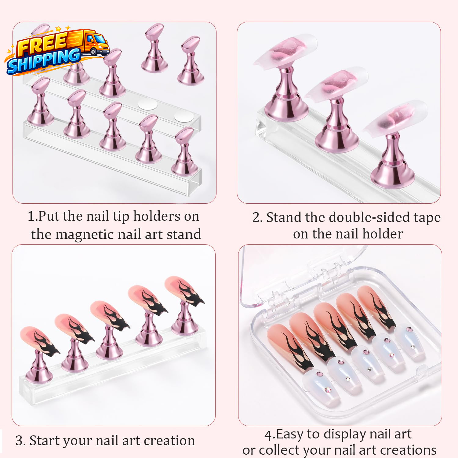 Nail Stand Acrylic Nail Art Display Stand Practice Nail Holder for Painting
