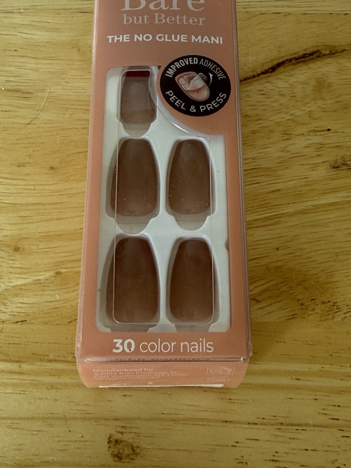 Kiss impress Medium Bare But Better Nude, Magenta Pink Press On Nails x2
