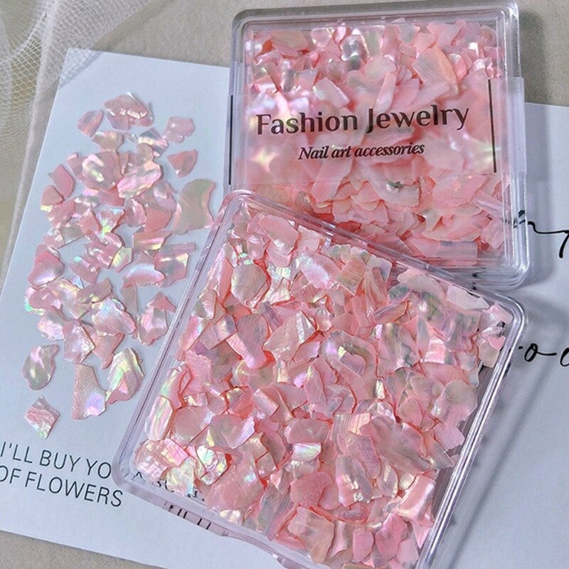 Nail Art Shell Flakes Abalone Nail Charms 3D Irregular Slices Shell Nail Art