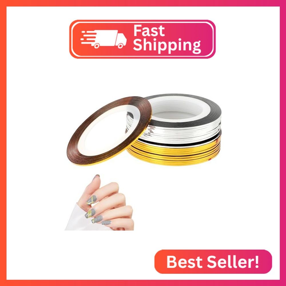 20 Pcs Striping Tape for Nail Art Nail Striping Tape Line 1mm Self Adhesive Nail