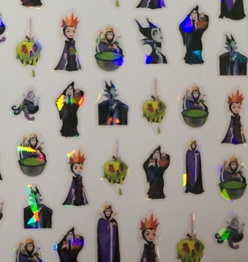 Malecifent Reflective Halloween Nail Art Stickers.