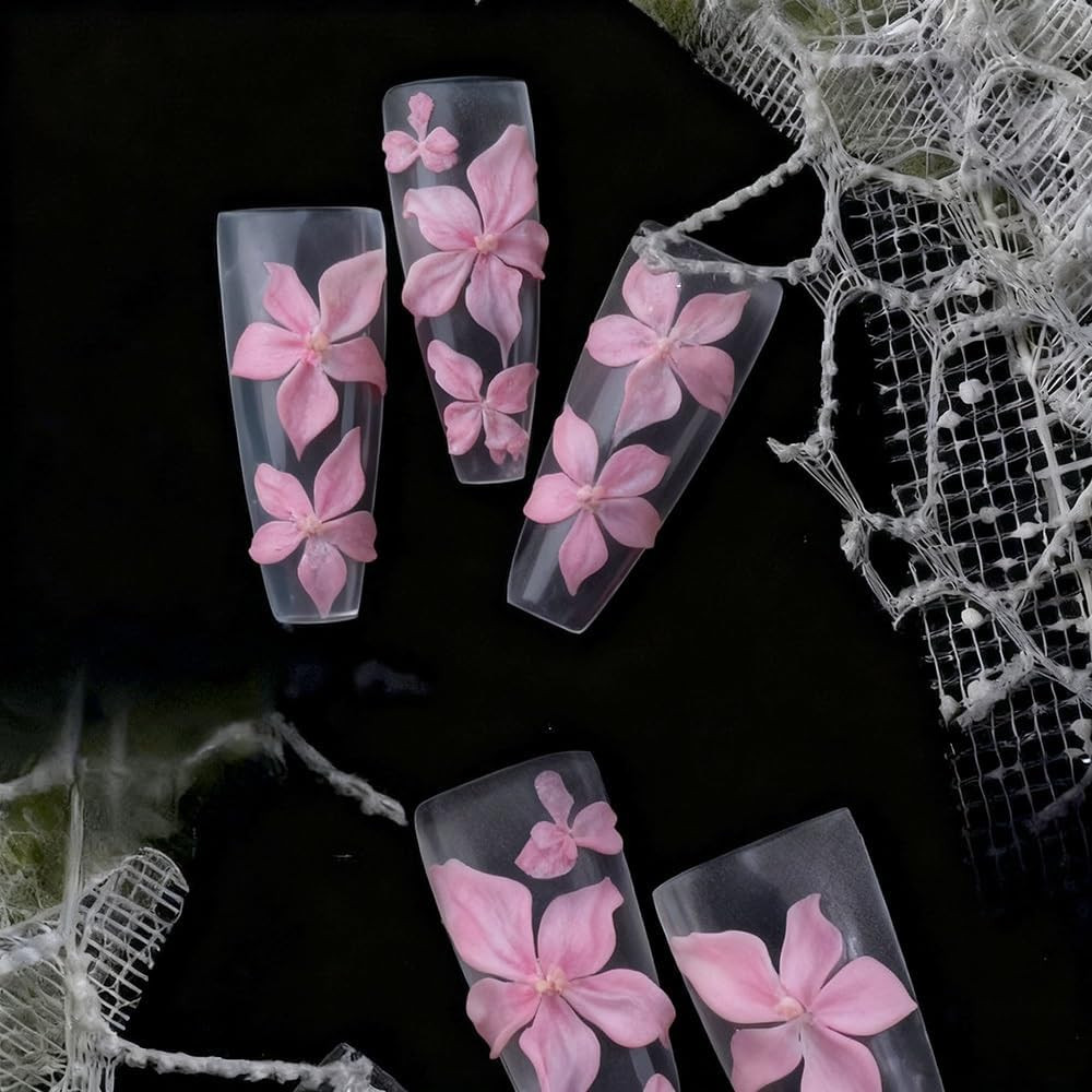 Lily Flower Silicone Nail Molds 3D Flower Mold for Nails Charms Carving
