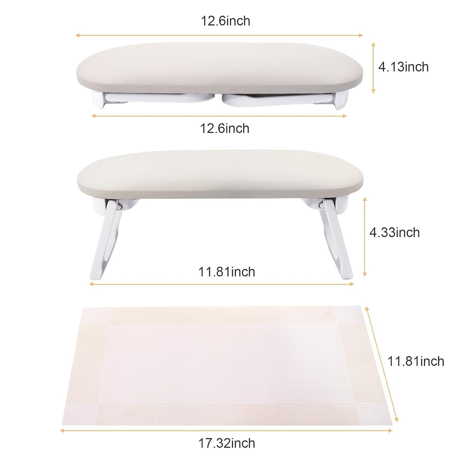 Arm Rest for Nails Tech, Foldable PU Leather Nail Arm Rest