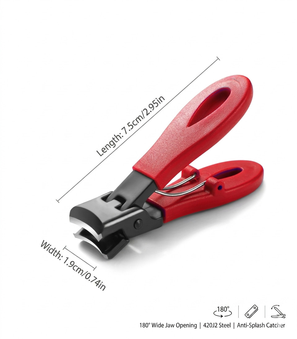 Heavy Duty Extra-Wide Jaw Nail Clippers -Anti-Splash Professional Grooming tool