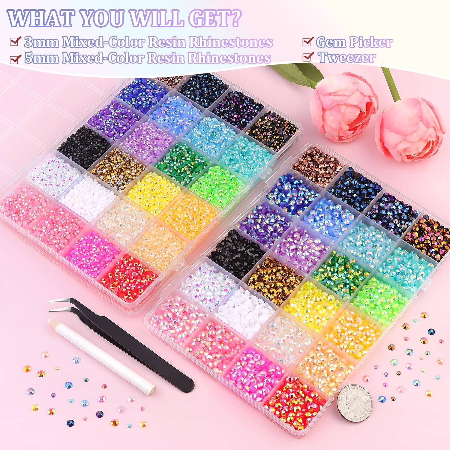 Jelly Rhinestones – 30600pcs Multicolor Flatback Gems for Crafting Elegance