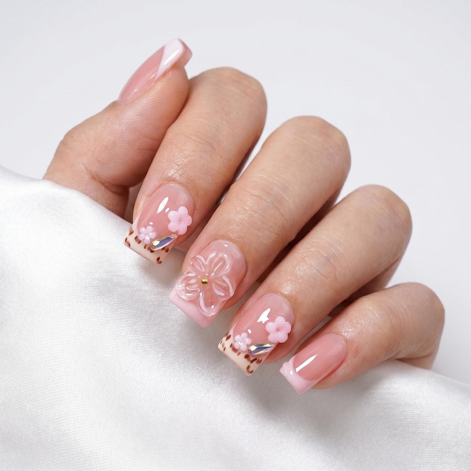 Handmade Short Square French Press On Nails,ReusableandSalon Quality(Y229,M) …