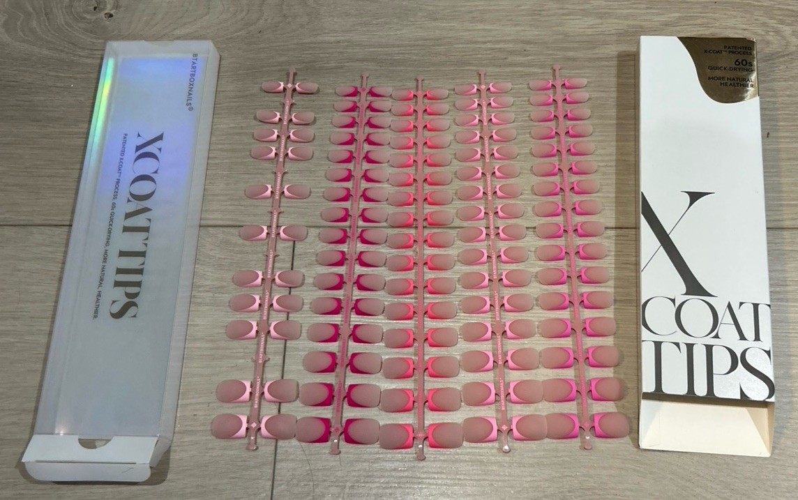 X Coat Tips French Tips Short 160pcs Quick-Drying BTMMA Material Short Square