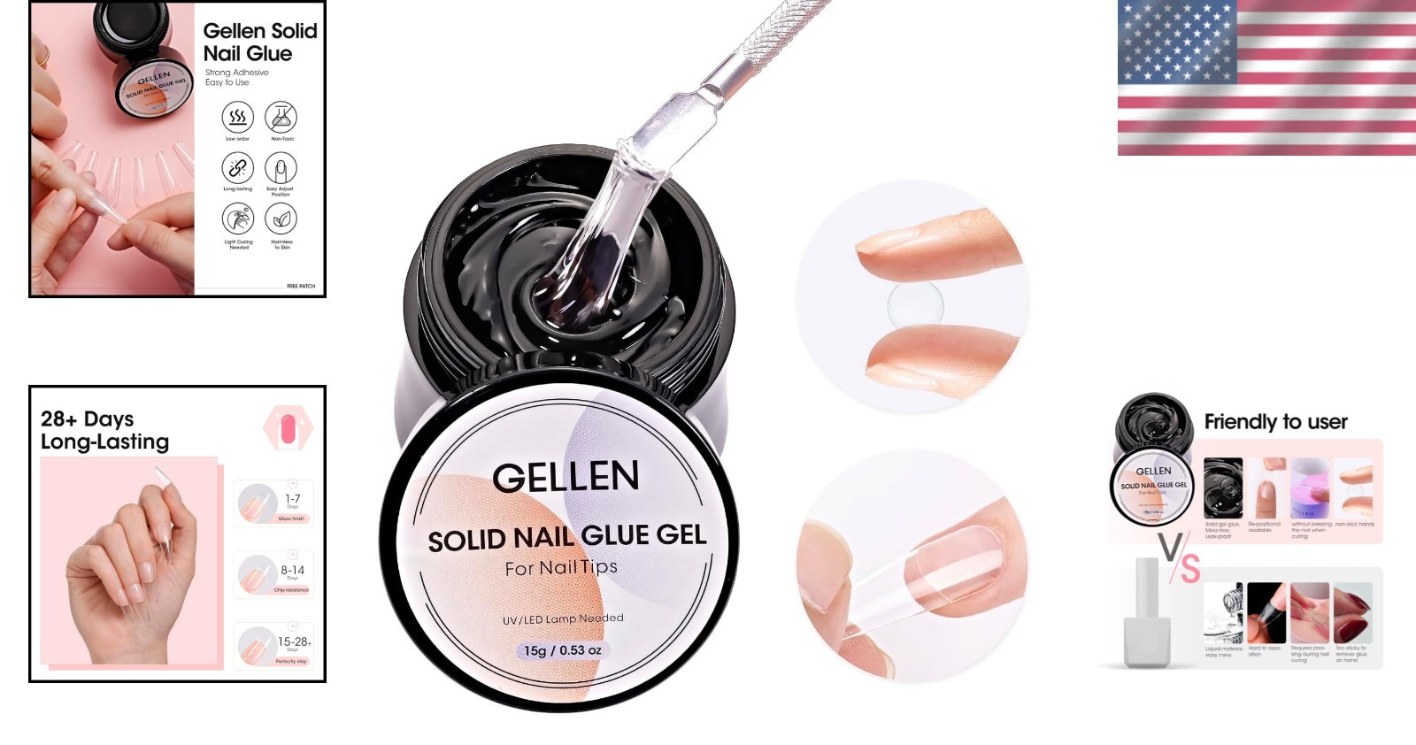 Crystal Clear 15g Nail Glue Gel – UV Cured Formula for Seamless Application