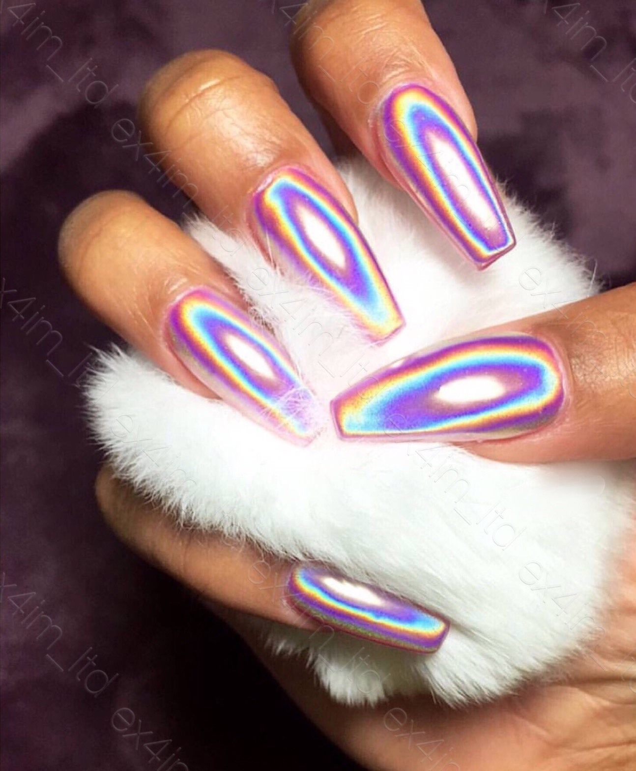 UNICORN NAIL POWDER HOLOGRAPHIC EFFECT MIRROR HOLO CHROME NAILS PIGMENT 15µ! Q15
