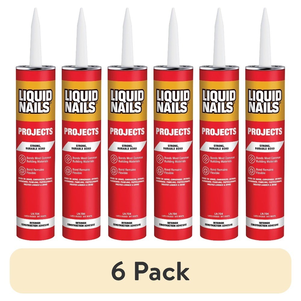 Interior Construction Adhesive Latex 10 oz 6 Pack Tan for Projects