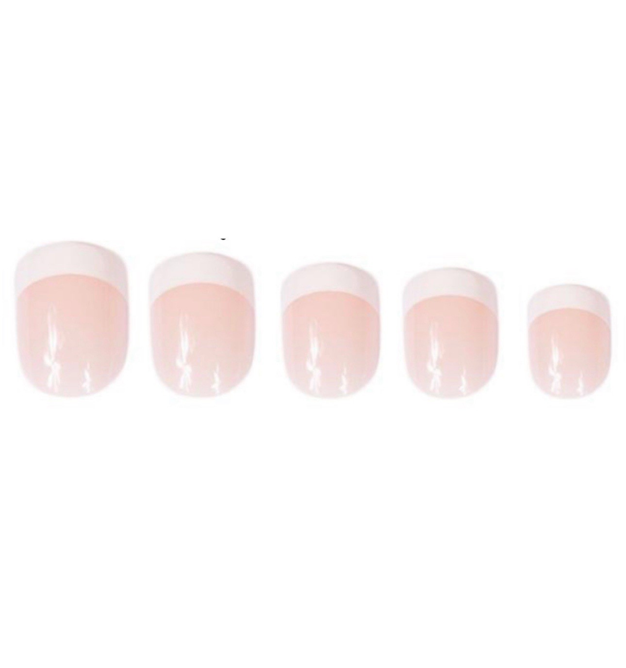 RED ASPEN Nail Dashes Short Square NELL’S FRENCH TIP Manicure B6n
