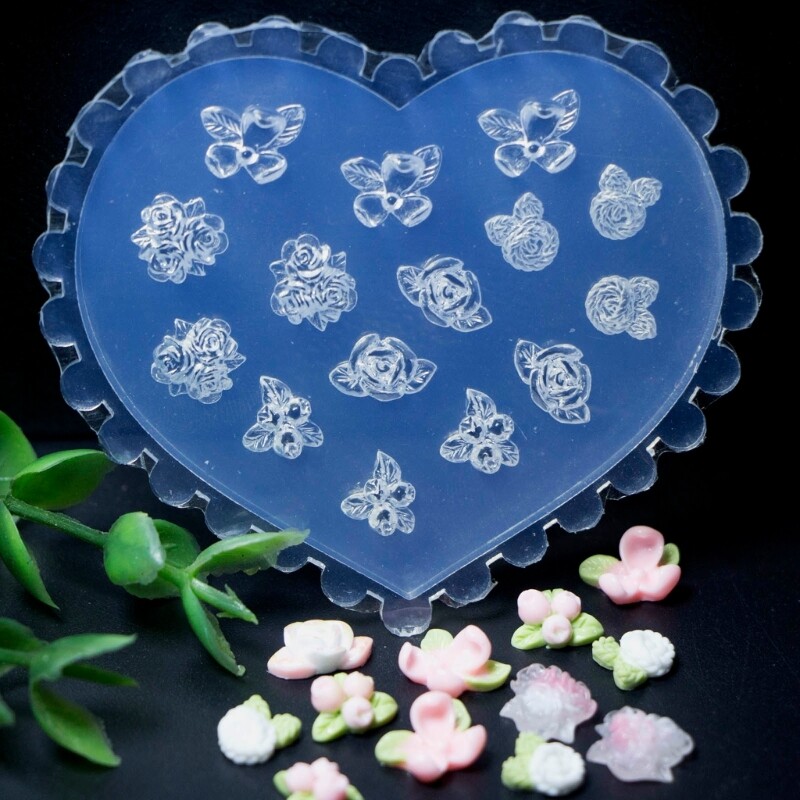 Silicone Nail Art Molds Embossing Nails Carving Templates for Nail Enthusiasts
