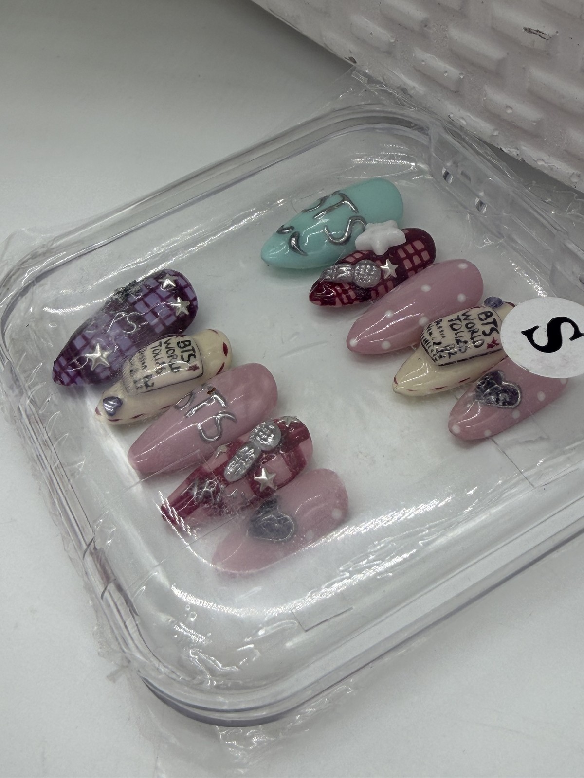 BTS World Tour 2026 Press On Nails Custom Handmade Kpop Fan Art Size S