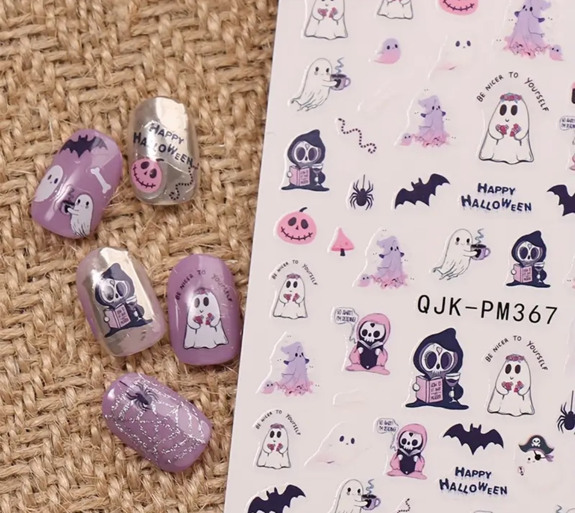 Nail Art Stickers NEW!!! HALLOWEEN VERY CUTE GHOSTIES QJK-PM367