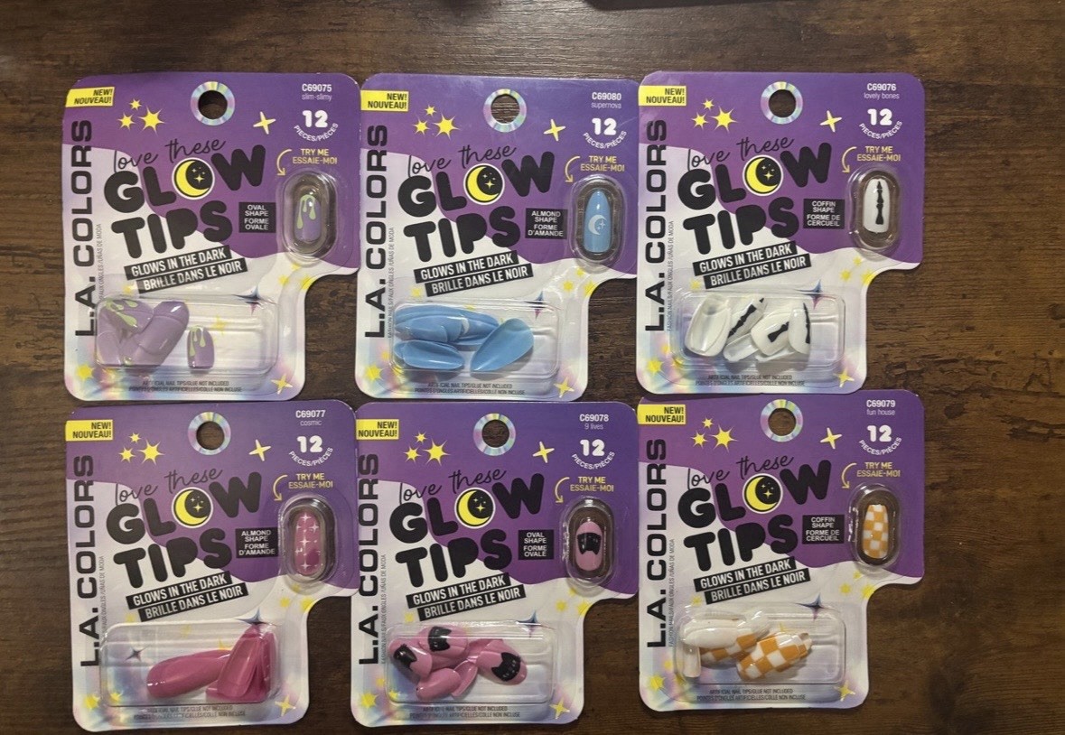 L.A. COLORS Glow in the Dark Full Cover Artificial Nails Assorted Colors