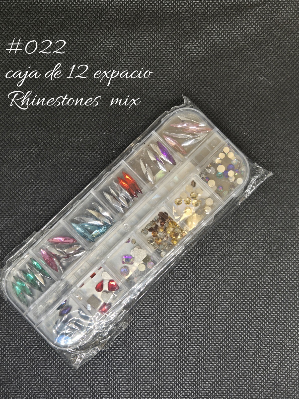 Multicolor Pearls & Rhinestone Crystals #001 Mixed Size Round Plastic Nail Art