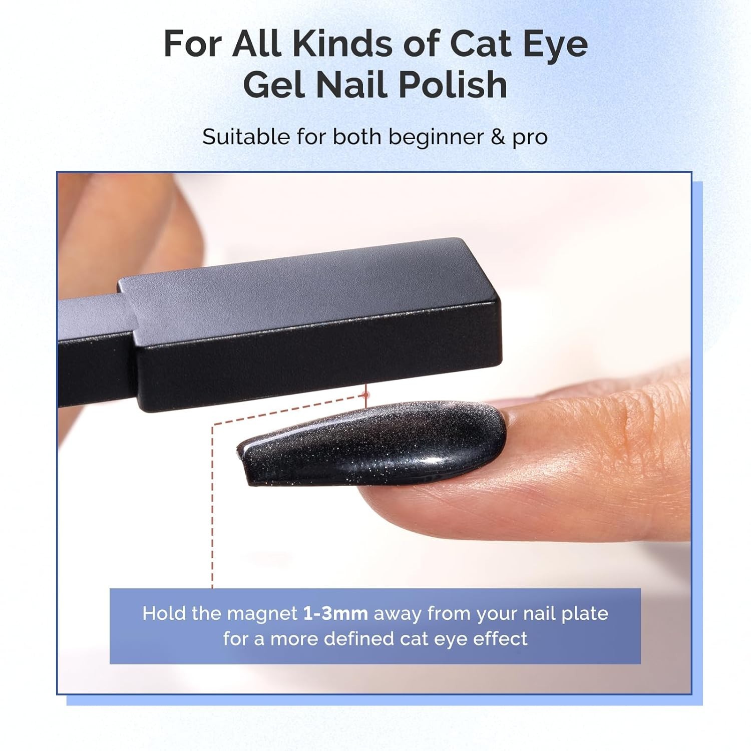 5 In 1 Nail Magnet Tool Cat Eye Magnet for Nail Art Salon Studio Home Manicure