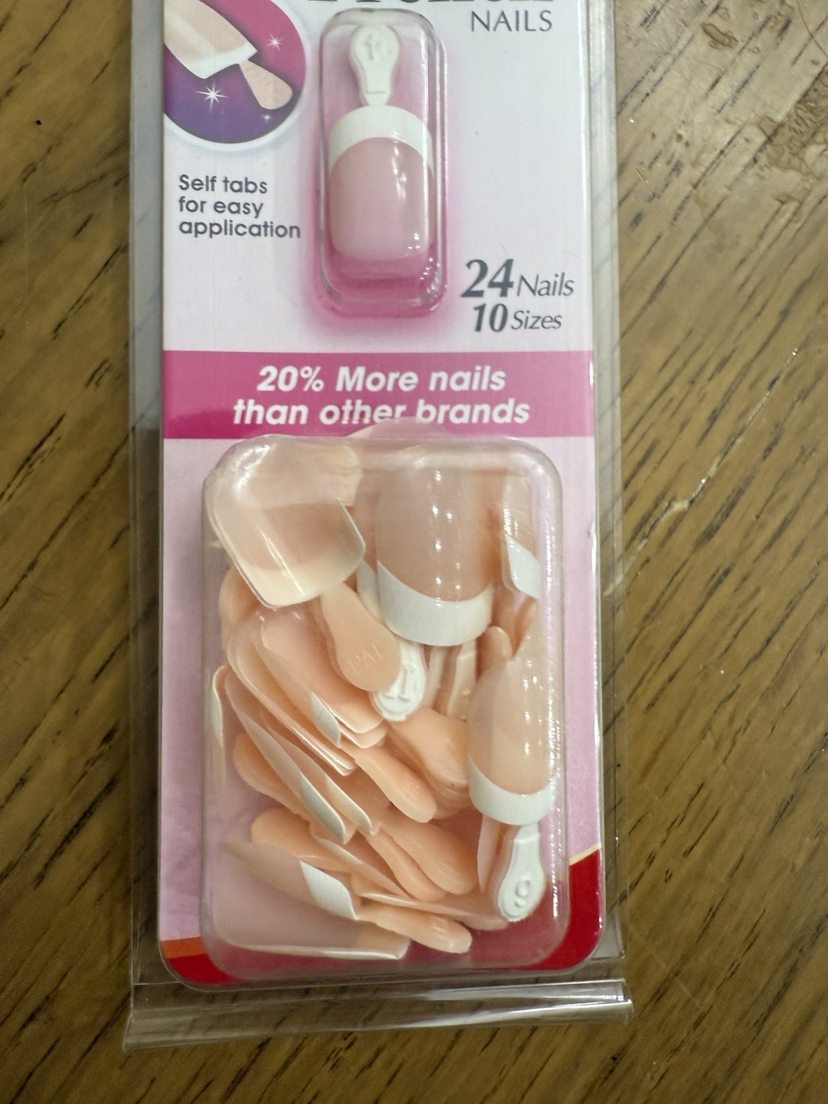 KISS SALON FRENCH NAILS REAL SHORT LENGTH 24 NAILS NATURAL DGSF02 Real Short
