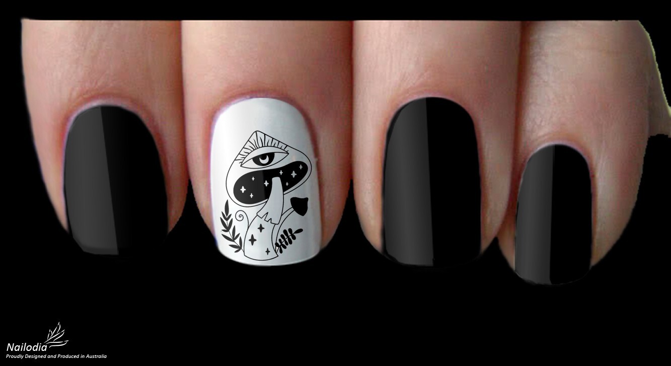 Esoteric Third Eye Nail Art Decal Sticker Water Transfer Slider – Black Magic