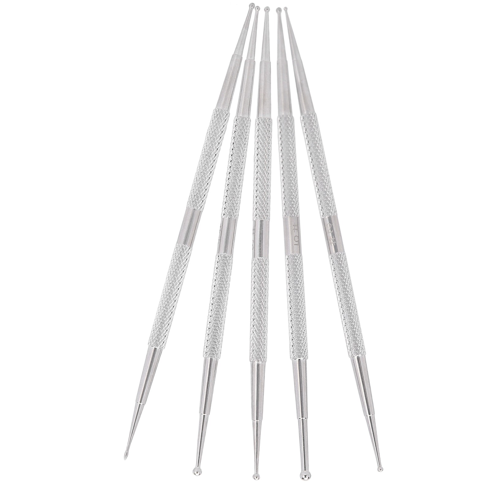 5pcs Double Head Nail Art Dotting Pen Stainless Steel Nail Painting Pen DIY Deco