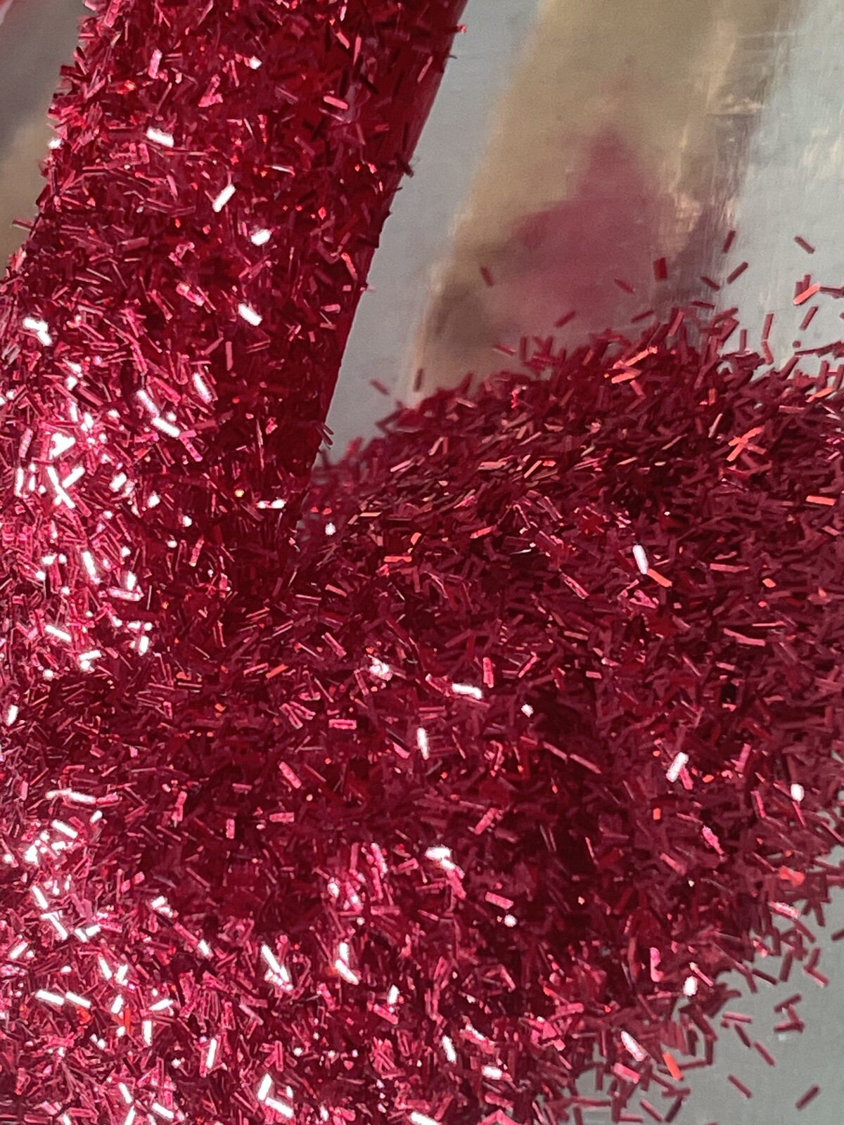 Red Heart Shape Red Pumps Glitter Stack Nails Make-up Color Shifting Glitter