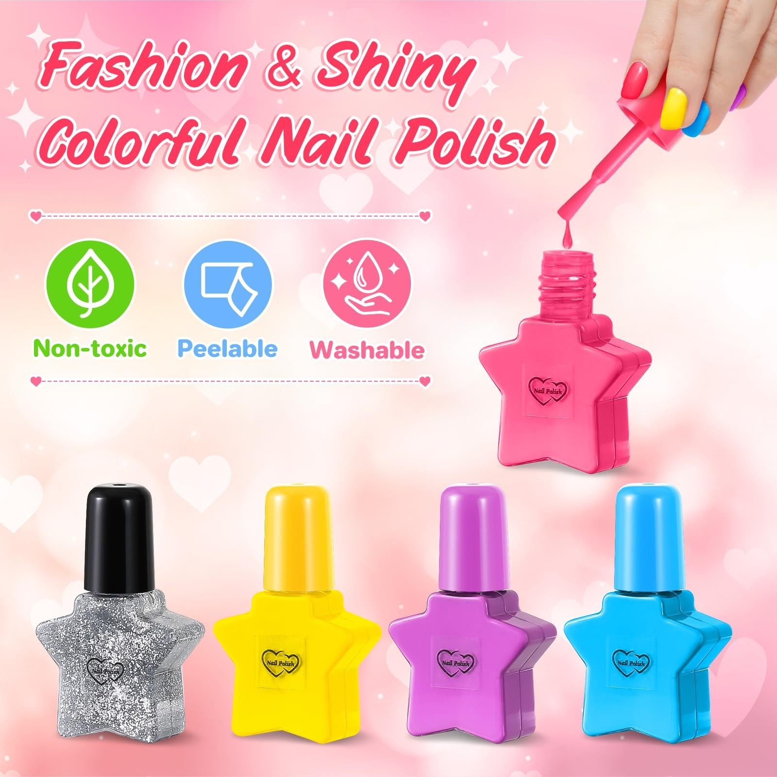 Shemira Nail Polish Kit For Girls Ages 7-12 Years Old,Toy For Girls 5 6 7 8 9…