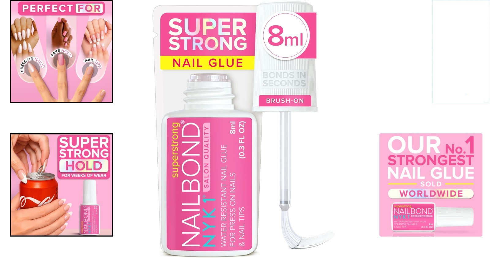 8ml Professional Nail Glue for Press Ons – Long Lasting & Mess-Free Application