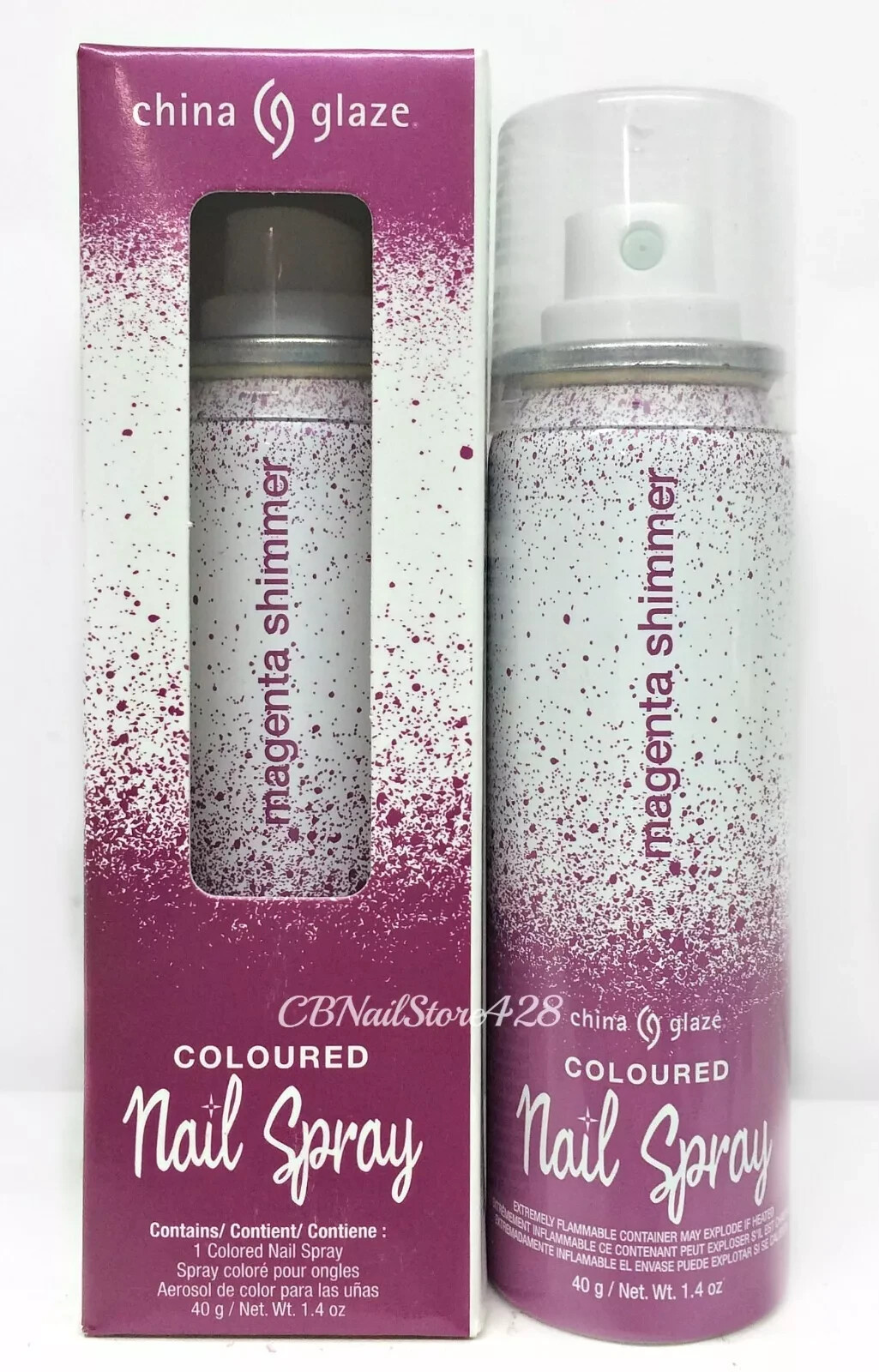 China Glaze Nail Lacquer – COLOURED NAIL SPRAY 1.4oz/40g – MAGENTA