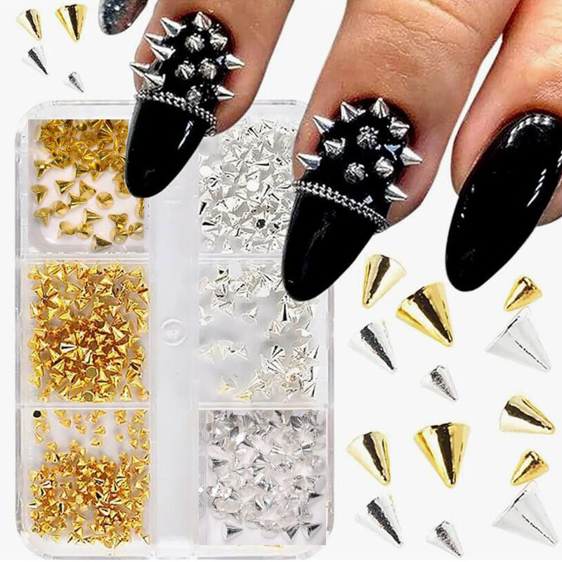 Nail Art Rivet Decor Punk Manicure Spikes Metal Studs Decor Charms Nail DIY