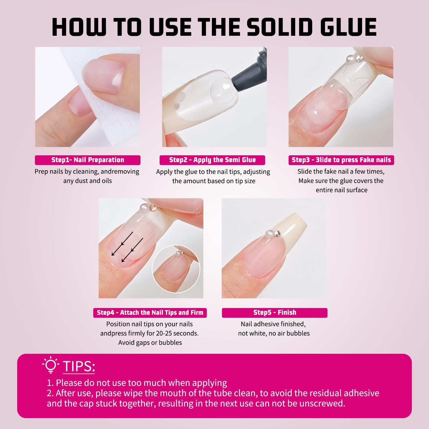 MAGIC ARMOR 30G Semi Solid Nail Glue for Press on Nail, No UV Lamp Need Gel Nail