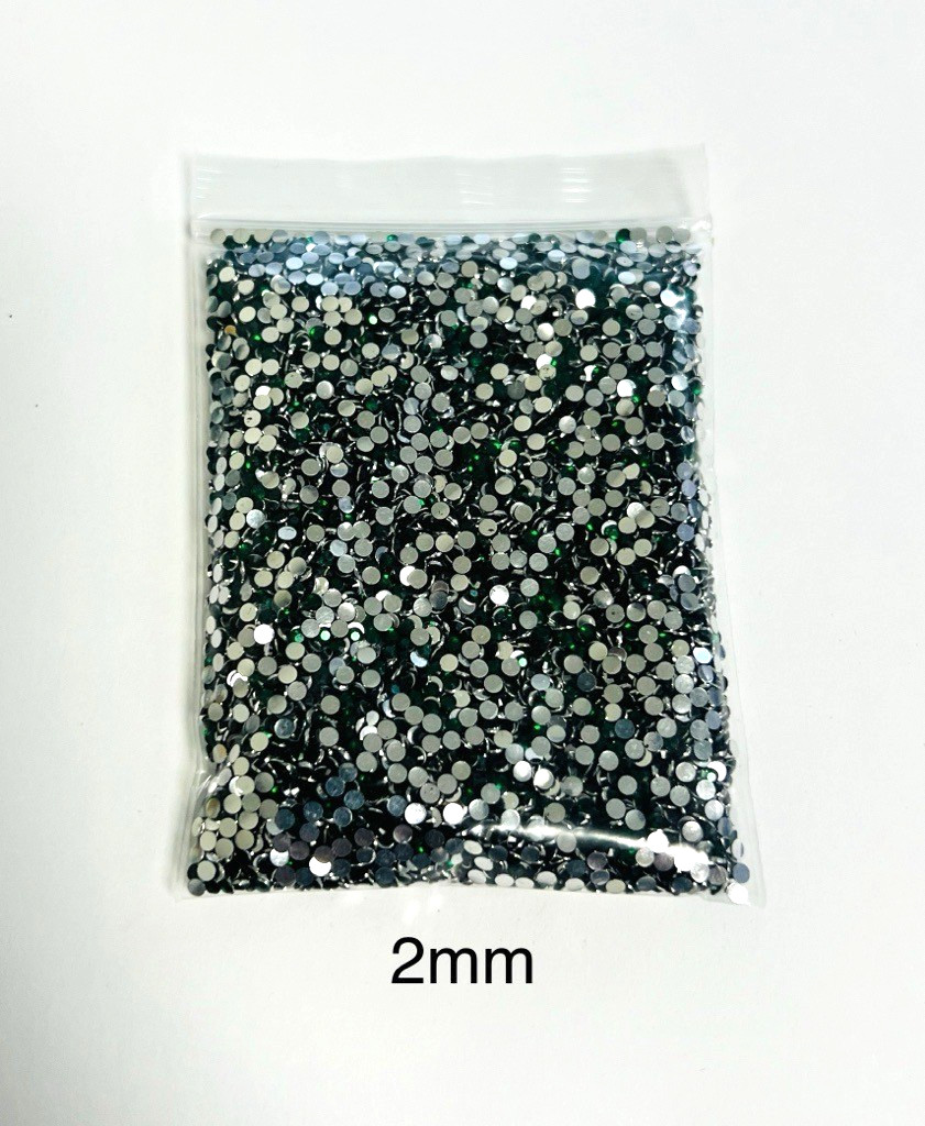 Emerald Green Crystal Rhinestones Flat Back Round Jewelry Crafting Gem Multipack
