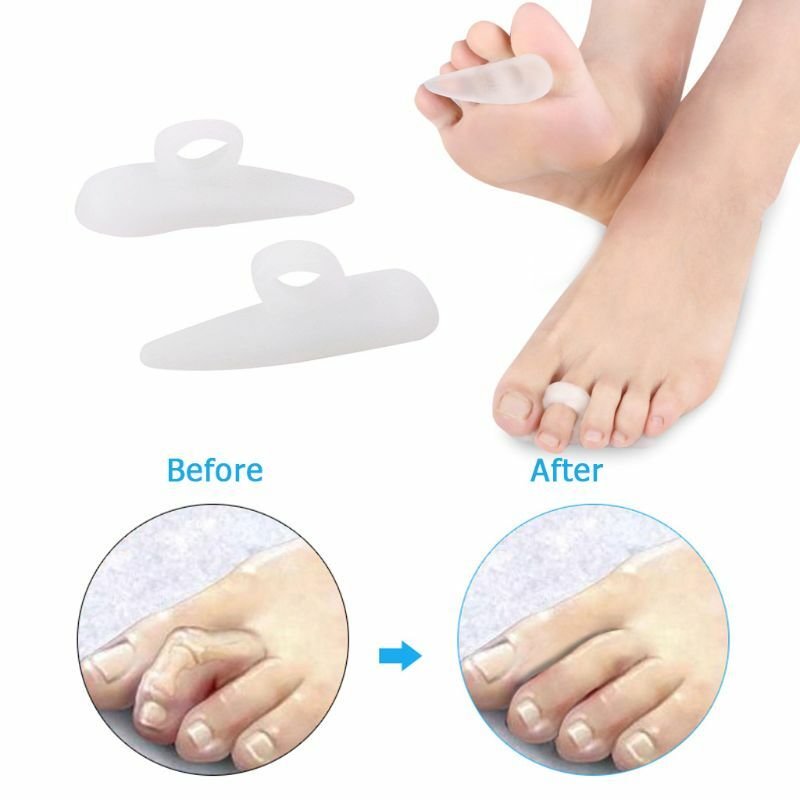 Silicone Gel Hammer Toe Straightener For Curled Toes or Bent Toes 2 PC UK SELLER