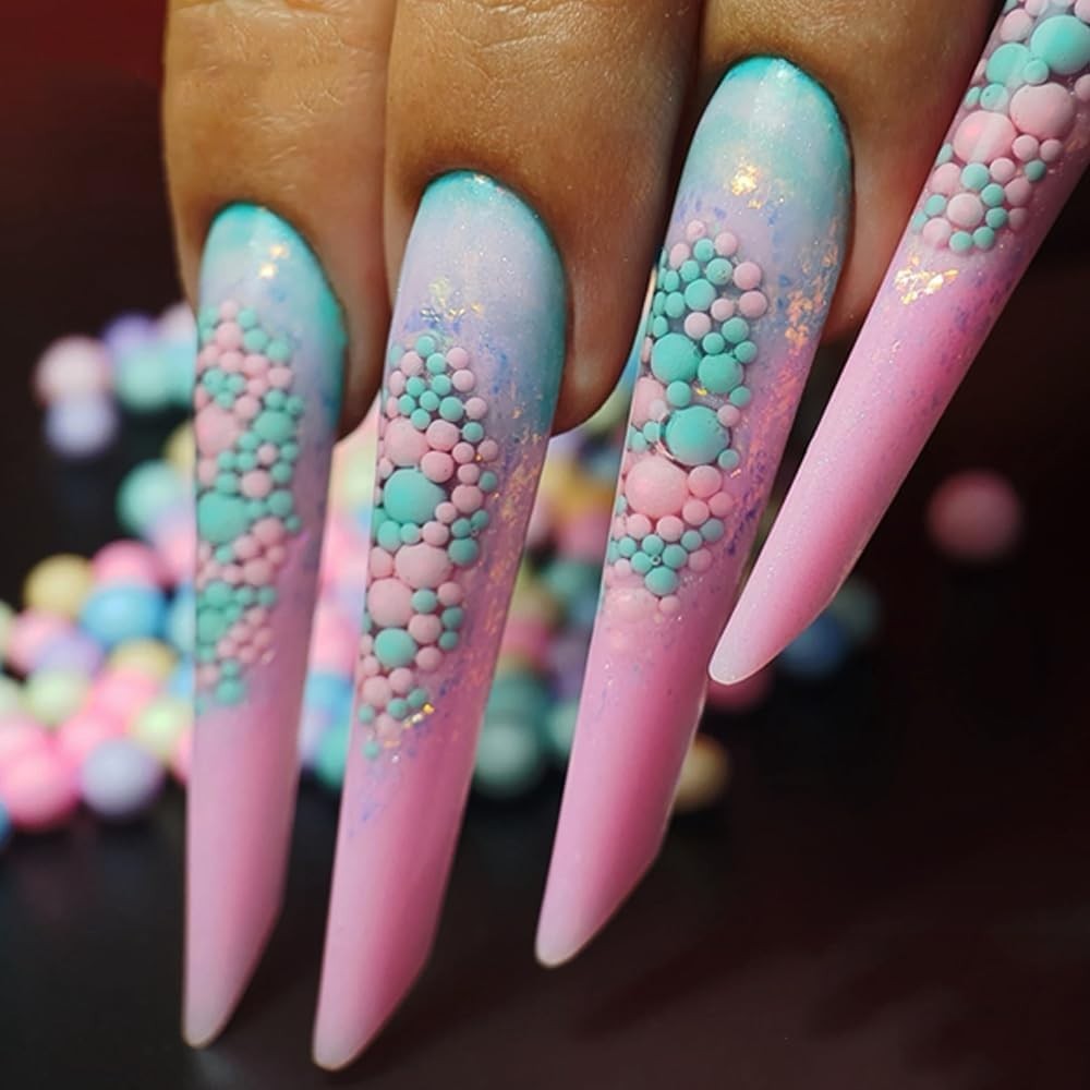 Colorful 3D Nail Rivets – Metal Beads for Gorgeous Acrylic Nail Art