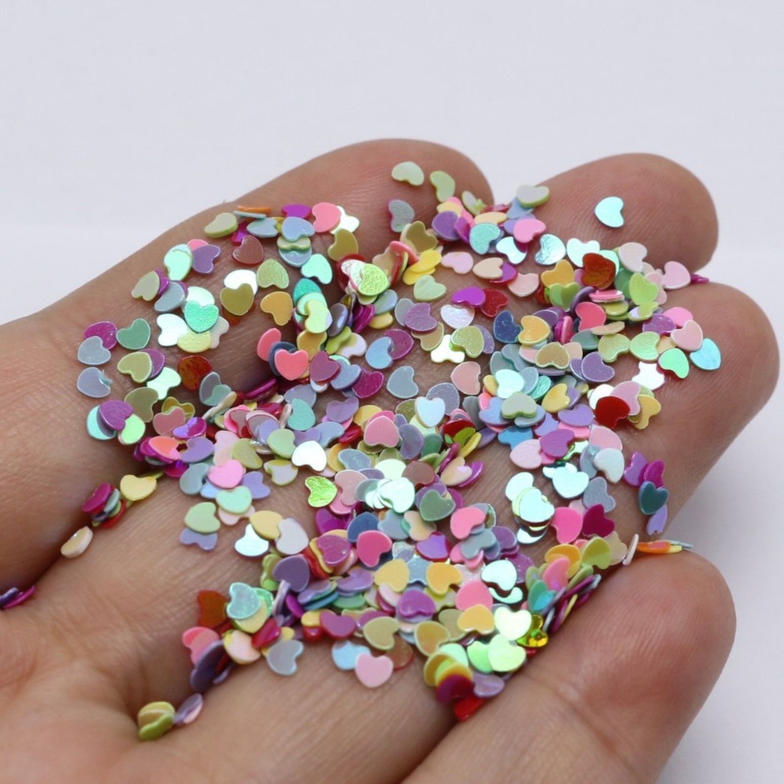 50 Gram Mixed Color Heart Sequins Sequins Loose Tiny 3mm Nail Art Tips Crafts