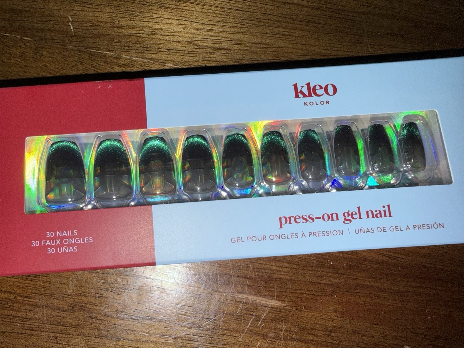New Kleo Kolor Press-On Gel Nails – Midnight Melt – Long Coffin