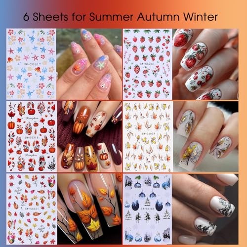 Holiday Nail Art Stickers Decals 30 Sheets 3D All Holidays Styles 30 Sheets