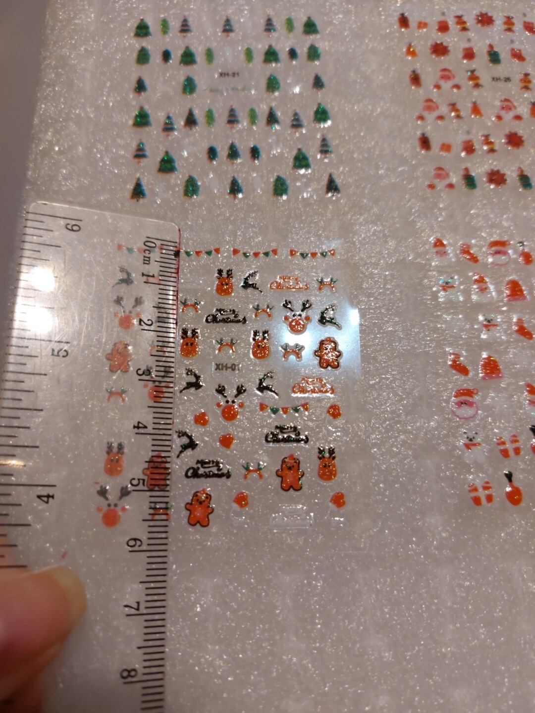 4 X Small Sheets Of Christmas Nail Art Stickers (Dn160) New