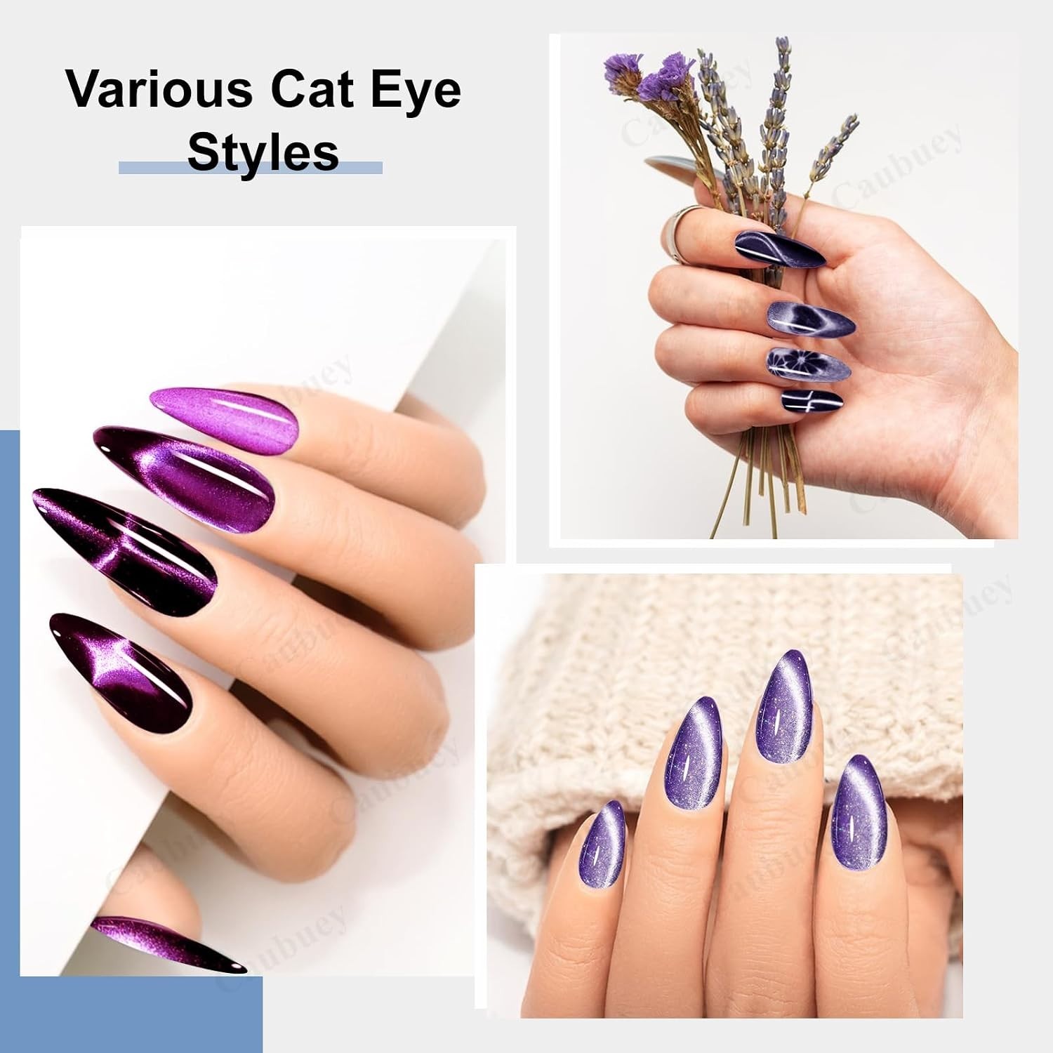 Elegant 4-in-1 Cat Eye Nail Magnet Stick with Heart Design Tools for Salons